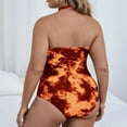 thumbnail image 7 of Danhjin Women's Plus Size One Piece Swimsuits Tummys Control Bathing Suit Halter Retro Monokini for Big Busted Curvy Women on Clearance, 7 of 7