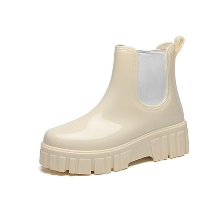 

Women‘s Round Toe Rain Boots Waterproof Non-Slip Thick Bottom Shoes Women‘s Footwear