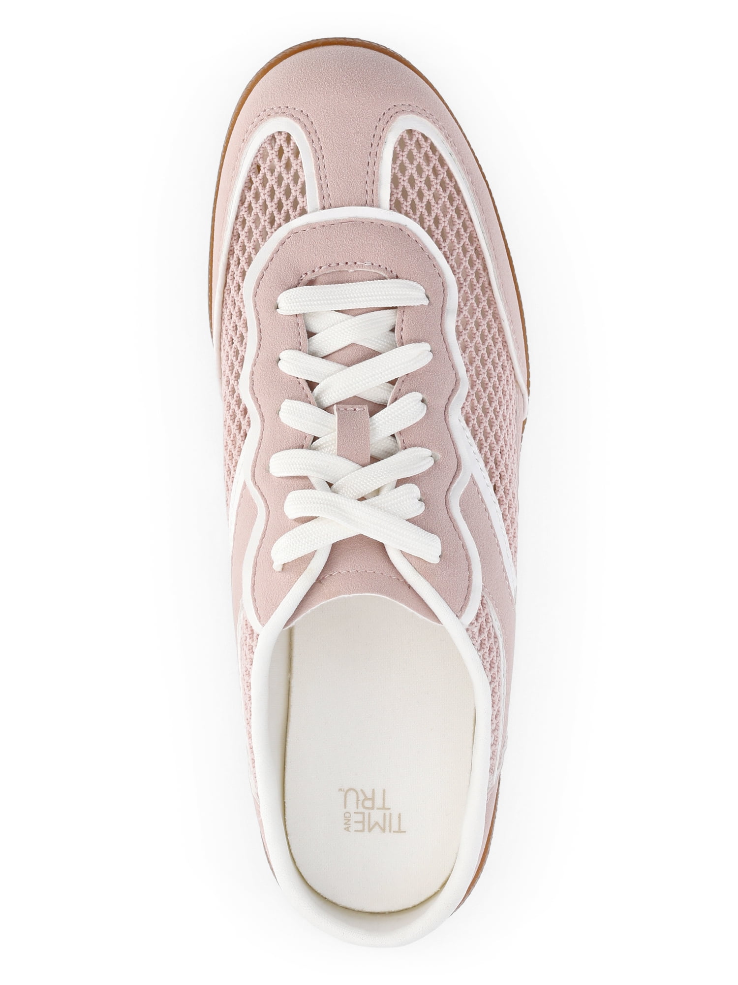 Time and Tru Women's Lace Up Mesh Mule Sneakers