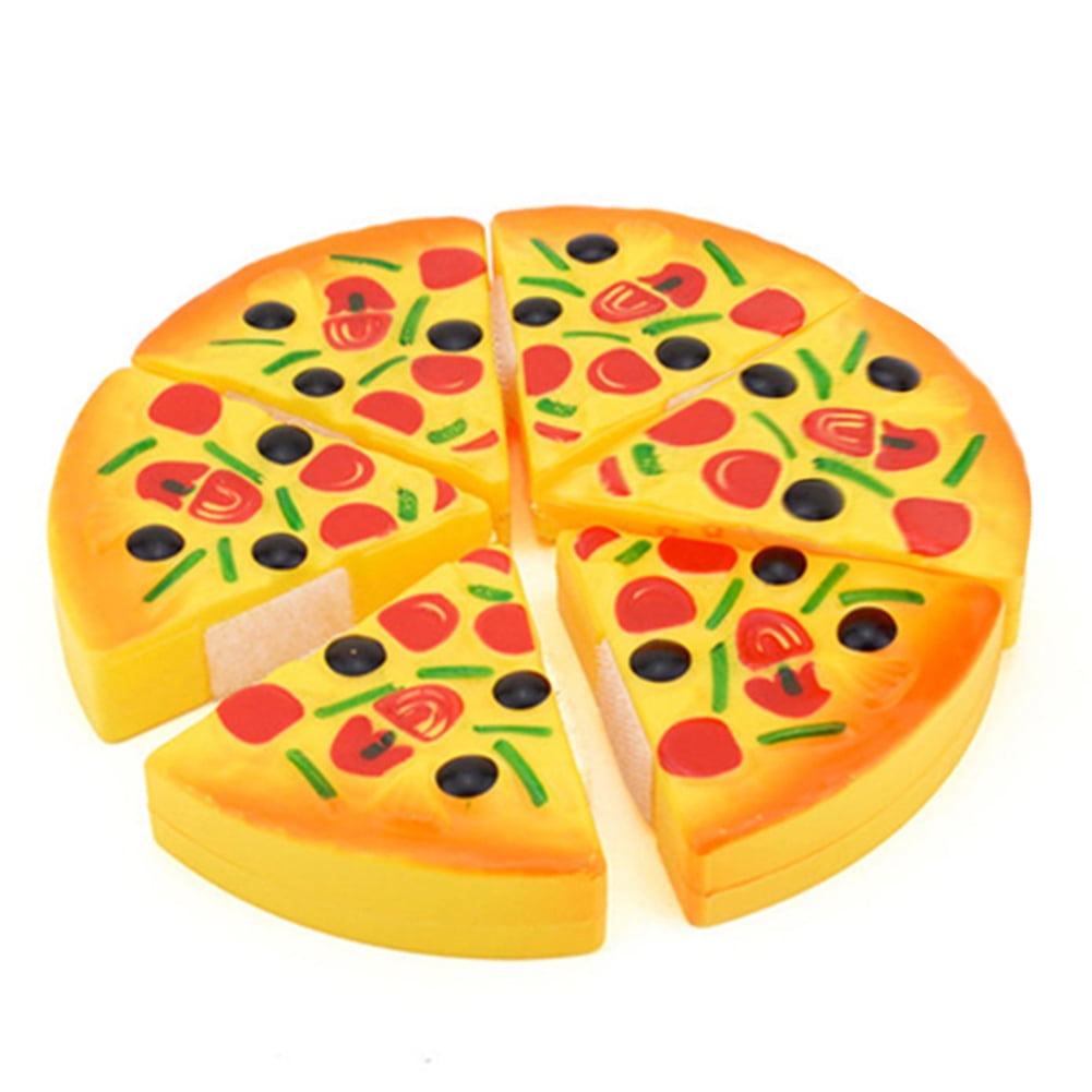 UK 9pcs/set Kids Pizza Slices Toppings Food Dinner Kitchen Pretend Play Toys 