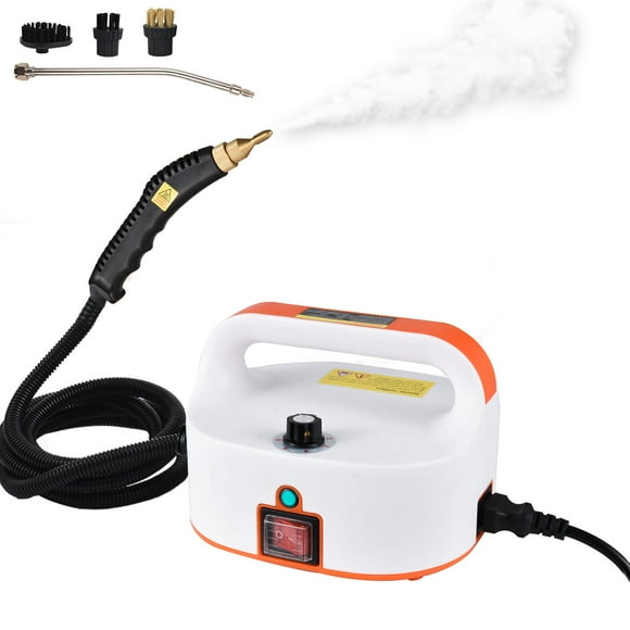 Portable Steam Cleaner 1500W High Temperature High Pressure Mobile Cleaning Machine Steam Cleaner 50-400ml/min Multi Purpose 3.5Bar Handheld Pressurized Steam Cleaner with 3 Brush Heads for Cleaning