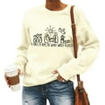 thumbnail image 4 of A Thrill Of Hope The Weary World Rejoices Sweatshirts for Women Long Sleeve Crewneck Christmas Sweatshirt Pullover Tops, 4 of 5