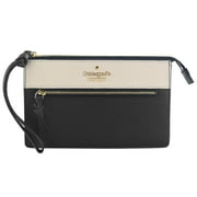 Kate Spade Jackson Street Lancey Black/Soft Porcelain wristlet PWRU5689-179
