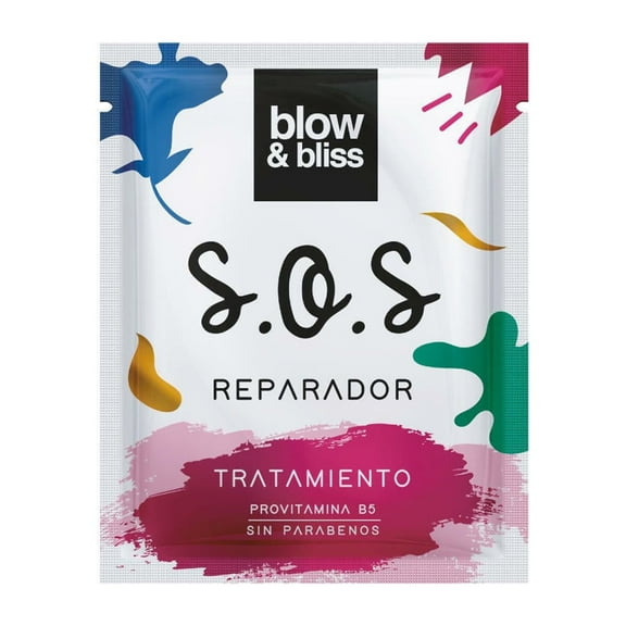 Blow & bliss SOS Repairing Hair Treatment Mask with Provitamin B5 Triple Action Restructures, Nourishes and Hydrates 1.01 oz
