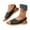 Black, variant on Women's Slingback Flat Sandals Open Toe Summer Beach Walking Shoes Cork Footbed Slip on Slides