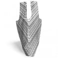 thumbnail image 3 of Prehistoric Fabric Shopping Tote, Borders Traditional Sun Triangles Squares Print, Portable and Foldable Bag to Keep in Pocket Bag Purse & Car, Black White, by Ambesonne, 3 of 4