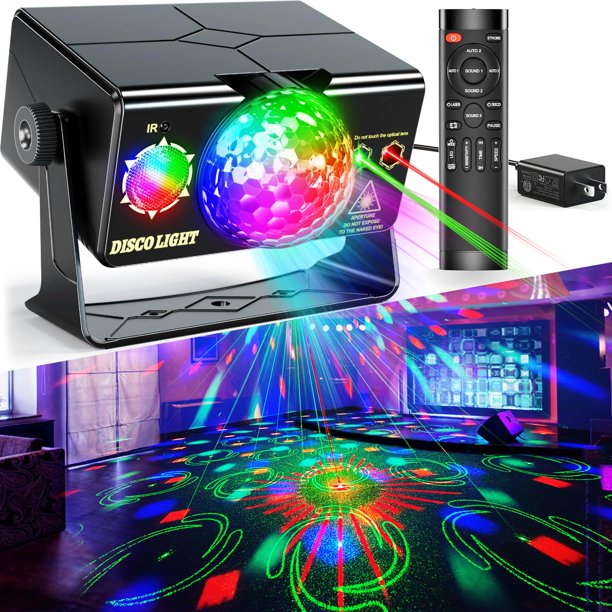 Luces de fiesta Caivimvn Disco Lights para DJ Disco Ball con mando a distancia