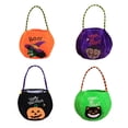 thumbnail image 3 of 1 Pack Halloween Goody Bag Trick or Treat Candy Bag Velvet Tote Bags Gift Basket for Kids Party Favor,Ghost Halloween Theme,Halloween Snack,Halloween Goodie Bag, 3 of 5