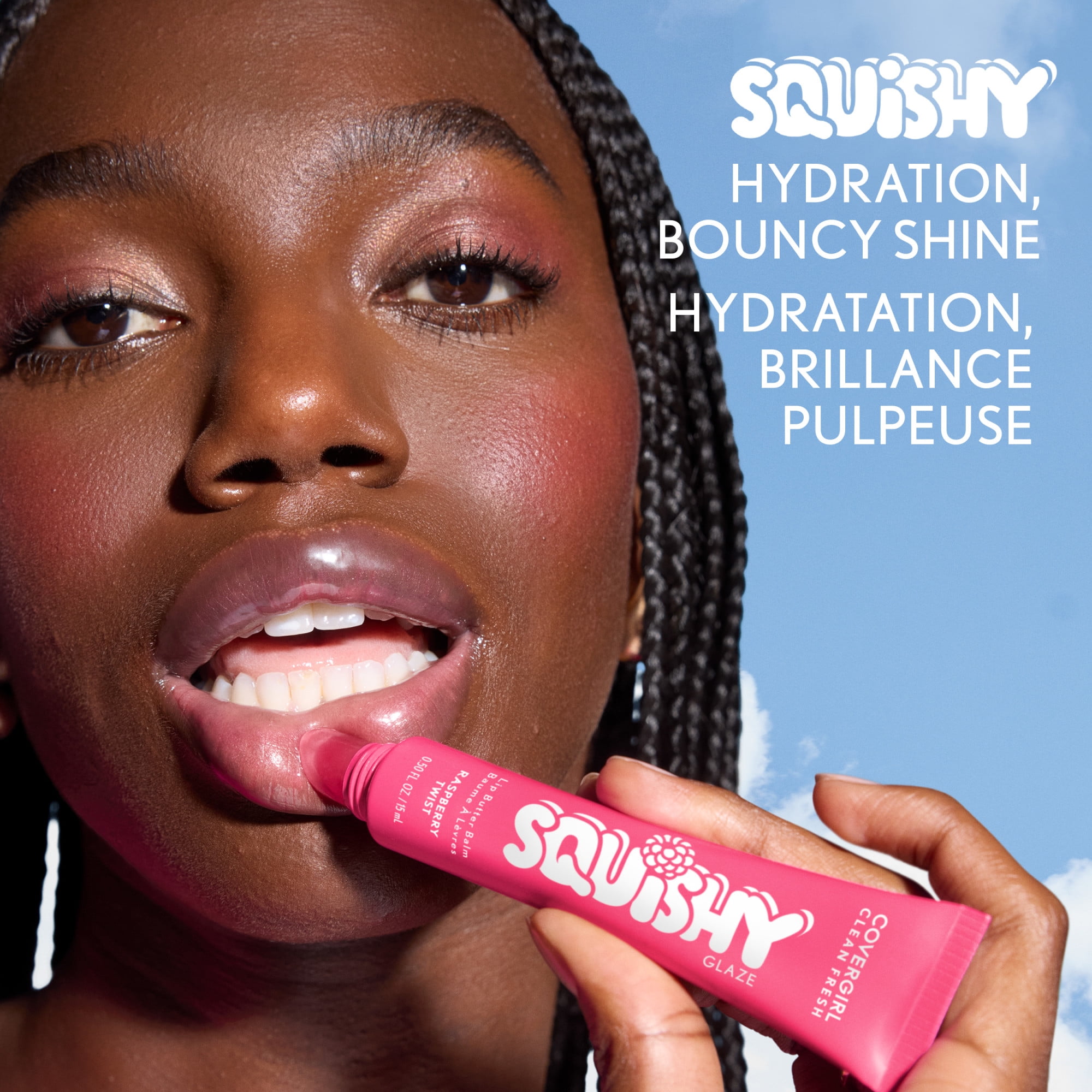 Baume à lèvres COVERGIRL Clean Fresh Squishy Glaze, hydratant et nourrissant, 15 ml (0,50 oz)