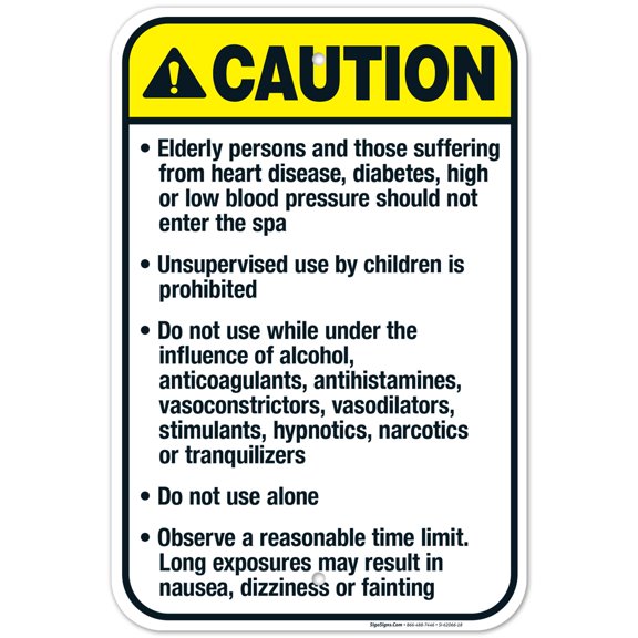 Kansas Caution Sign, Complies With State Of Kansas Pool Safety Code, 12x18 Aluminum