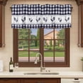 thumbnail image 6 of 2 Pack Valances for Window, Farmhouse Purple Plaid Short Curtains for Kitchen Bedroom Living Room, Vintage Country Cock Checkered Rod Pocket Small Window Treatment Valance Drapes 42 x 18 Inch, 6 of 8