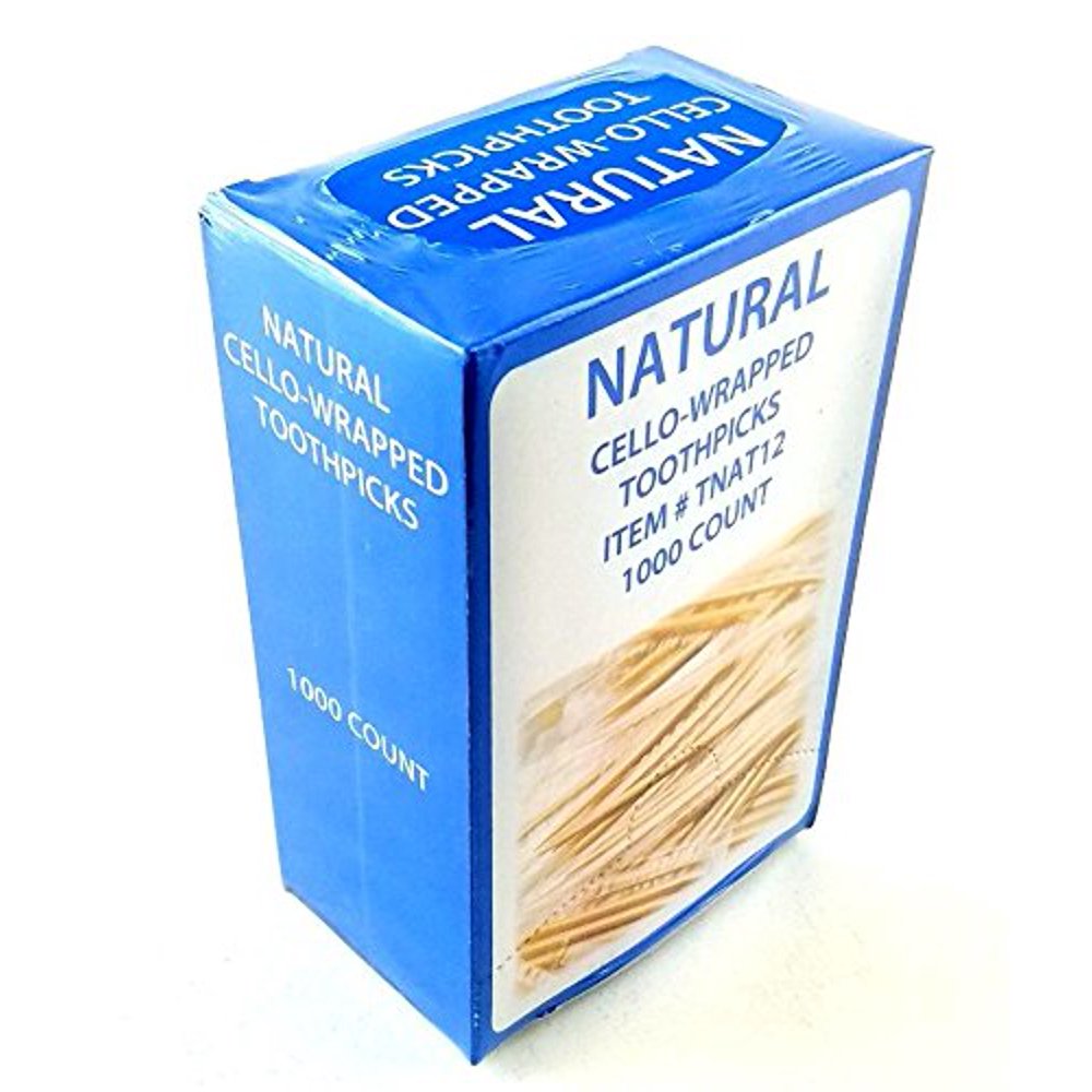 Natural CelloWrapped Toothpicks (Pack of 1000)