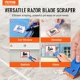 thumbnail image 2 of VEVOR Plastic Razor Blade Scraper, 2PCS Scraper Tool, 120PCS Plastic Blades, Cleaning Scraper Remover for Stickers, Decals, Adhesive, Labels, Paint from Glass, Car, Window, Caulk, No Scratches, Blue, 2 of 9