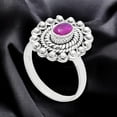 thumbnail image 4 of Lab Created Ruby 925 Sterling Silver Ring s.6 Jewelry R-1124 AGR1005_H_6, 4 of 6