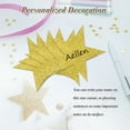 thumbnail image 3 of Triani 80Pcs Glitter Star Cutout Paper Five Stars Cutouts Paper Decorations Star Wall Decor 6 Inches Glitter Double Printed Paper Stars Party Decoration (Gold), 3 of 7