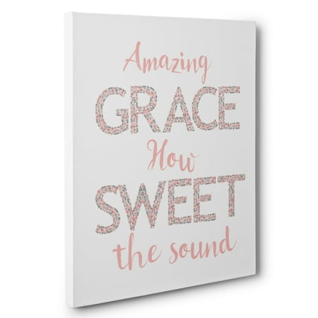 Amazing Grace Motivational Quote Canvas Wall Art Home Decor