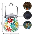 thumbnail image 5 of Mosaic Solar Lanterns - Glass Hanging Lights Hollow Out Waterproof Outdoor Decorative for Garden, Patio, Holiday Party Outdoor Decoration, 1 Pack, 5 of 8