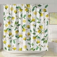 thumbnail image 2 of Yellow Lemon Shower Curtain Fruit Shower Curtain Green Leaf Shower Curtain Floral Plant Shower Curtain Polyester 72x72 Inch, 2 of 6