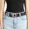 thumbnail image 5 of Buckle-Down Belt, Seatbelt Buckle Belt, Stargazer Black Multi Color, Youth 22 to 32 Inches, 5 of 9