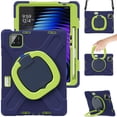 thumbnail image 2 of for Xiaomi Pad 7 Pro/ Xiaomi Pad 8 Pro 11.2 inch Case, 360 Rotatable Handle Stand, Shoulder Strap, Drop-Proof Design, NavyBlue Lime, 2 of 7