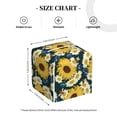 thumbnail image 4 of Lsque Sunflowers Printed Tissue Box Cover Holder, Facial Paper Organizer Dispenser,Square with Bottom Belt, PVC Leather Decorative Organizer, 4 of 8