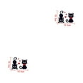 thumbnail image 3 of jesticaly Cat Light Switch Sticker Decal Vinyl Art Wall Sticker Lightswitch Black Kitten 1pcs #1 2Set, 3 of 6