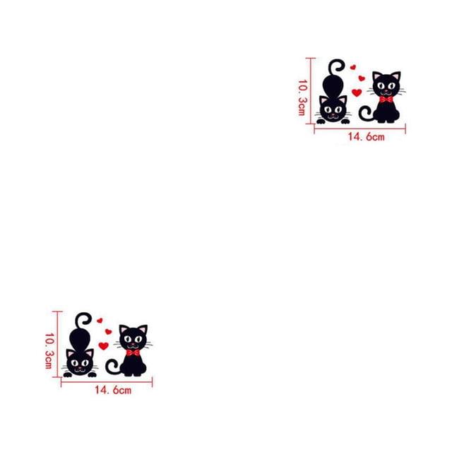 ZheElen Cat Light Switch Sticker Decal Vinyl Art Wall Sticker Lightswitch Black Kitten 1pcs #1 2Set
