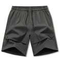 thumbnail image 6 of Fancifize Teen Boys Athletic Shorts Quickly Dry Wide Leg Elastic Drawstring Waist Sweat Shorts Kids Workout Shor Pants 7-19 Years,Gray, 6 of 8
