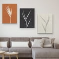 thumbnail image 2 of Masterpiece Art Gallery Bamboo Rust, Black, and Cream by Mary Margaret Briggs Canvas Art Print Set of 3 (18" x 24"), 2 of 4