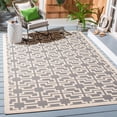 thumbnail image 2 of SAFAVIEH Courtyard Thurstan Geometric Indoor/Outdoor Area Rug, Grey/Beige, 2' x 3'7", 2 of 7