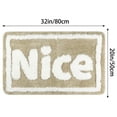 thumbnail image 6 of Unique Bargains Plush Non-slip Bathroom Letter Rug Soft Absorbent Bath Mat Cozy Bath Rugs Brown 20" x 32", 6 of 6