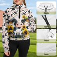 thumbnail image 3 of Chaqlin Zipper Sweatshirt for Girl with Pocket Quarter Zip Up Sweatshirts Trendy Comfy Casual Top for Daily Use Travel Size 5-6, 3 of 7