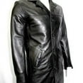 thumbnail image 2 of NOORA NEW 1970's Classic Men's Casual Overcoat Knee Length Style with buttons Black Real Leather Tre, 2 of 7