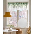 thumbnail image 4 of Botanical Vines Kitchen Valances for Windows Farmhouse Linen Window Valance Curtain for Living Room Window Treatment Green Botanical Eucalyptus Leaves Valance Rod Pocket Topper Drape, 54 x 18 Inch, 4 of 6