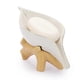 thumbnail image 2 of Ceramic Soap Dish Leaf Shaped Soap Dish Accessory for Bathroom, Shower, Kitchen, Wedding Gift (White+Gold), 2 of 5