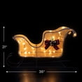 thumbnail image 6 of Northlight Lighted Sleigh with Plaid Bow Outdoor Christmas Decoration - 36" - Clear Lights, 6 of 10
