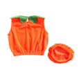 thumbnail image 3 of Babies Fashion Halloween Clothes Set Orange Classic Pumpkin Pattern Sleeveless Loose Tops and Cap, 3 of 9