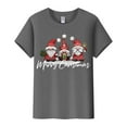 thumbnail image 2 of Lroveb Christmas Shirts for Women Gnome Print Round Neck Short Sleeve T Shirt Top Graphic T Shirts, 2 of 5