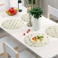 thumbnail image 6 of Cream Background 6-Piece 15.4in Durable PVC Plate Mats, Heat-Resistant for Parties and Dining, 6 of 7