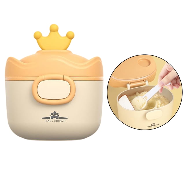 de fórmula, apilable sin BPA para bebés, bebés, , de y contenedor de almacenamiento de aperitivos, sin Amarillo S Hugo dispensador de fórmula