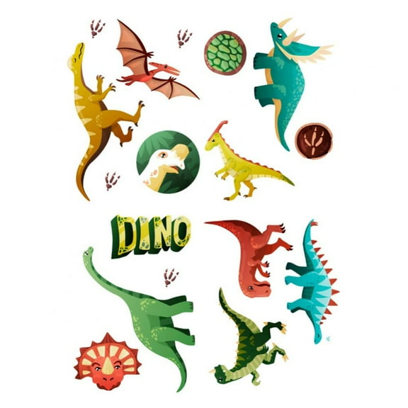 Dinosaur Wall Decals Stickers Glow In The Dark,Removable PVC Decor for Kids Toddlers Birthday Gift