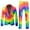 Orange, variant on ASFGIMUJ Men's Rainbow Print Suit Set Colorful Pride Blazer and Pants 2-Piece Festival Party