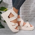 thumbnail image 3 of Women's Platform Thick-Soled Sandals Roman One-Strap Soft Fairy-Style Sandals for Women Summer Beach Shoes Fashion, 3 of 7