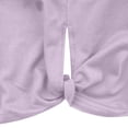 thumbnail image 6 of Vinsonshop Activewear Tops for Women Long Sleeve Workout Shirts Crew Neck Twist Hem Athletic Tees Side Slit Lightweight Breathable Yoga Gym Running Exercise Clothes Light Violet XXL, 6 of 6