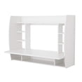 thumbnail image 5 of Versatile Wall Mount Floating Computer Desk - Stylish and Space-Saving Writing Study Table with Shelves - Ideal for Living Room, Bedroom, and Home Office, White, 5 of 5