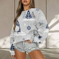 thumbnail image 1 of Chandails à Capuchon pour Femmes Mode Décontractée pour Femmes à Manches Longues Col Rond Imprimé Chandail en Molleton pour Dames Hauts Blouse Chandail à Capuchon Surdimensionné pour Femmes en Liquidation, 1 of 6