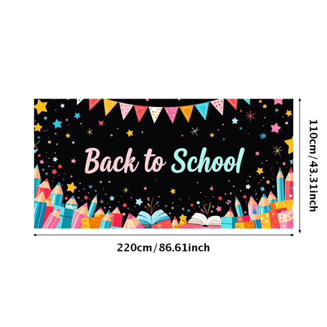 Back to School Banner Classroom Decor Education Supplies Vibrant Backdrop for School Events Photography Props Welcome Sign Party Supplies Learning Environment