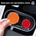 thumbnail image 4 of Yazoeia 2 Pack Bling Car Cup Coaster, 2.75 Inch Rhinestone Silicone Auto Cup Holder Insert Coaster, Anti Slip Crystal Soft Rubber Cup Pad, Universal Vehicle Accessories for Women (Orange), 4 of 6