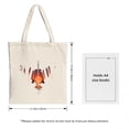 thumbnail image 3 of Sunset Reflection Canvas Tote Bag - Serene Orange & Red Design with Flying Birds Perfect for Shopping Travel & Parties, 3 of 4