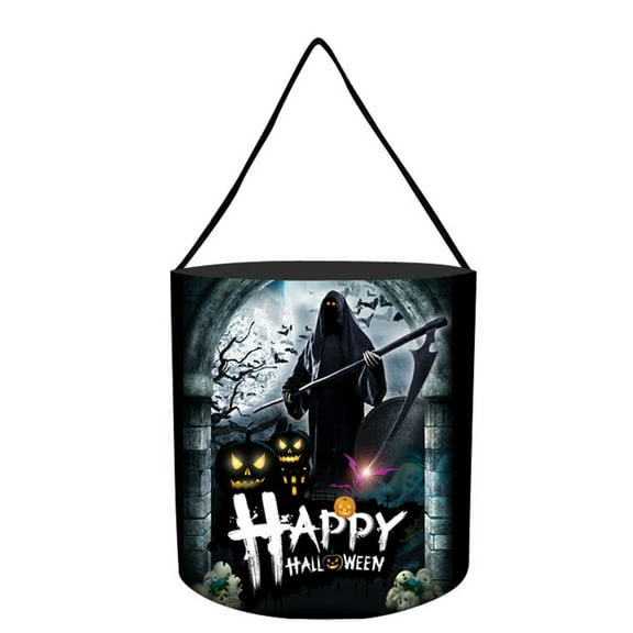 Gallickan Halloween Pumpkin Bucket, Halloween Candy Bags, Trick-or-Treat Tote Bags Party Bags for Kids, Reusable Bucket, Halloween Candy Container, G